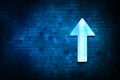 Up arrow icon abstract blue background illustration design Royalty Free Stock Photo