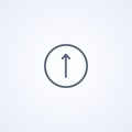 Up arrow icon, vector best gray line icon Royalty Free Stock Photo