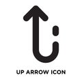Up arrow icon vector isolated on white background, logo concept