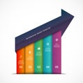 Up arrow infographic template Royalty Free Stock Photo