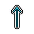 up arrow sending data color icon vector illustration Royalty Free Stock Photo