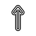 up arrow sending data line icon vector illustration