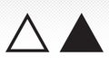 Up arrow triangle or pyramid line art vector icon for apps and websites Royalty Free Stock Photo