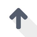 Up arrow, upload vector icon, flat design illustration in eps 10