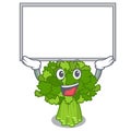 Up board brocoli rabe isolated in the character