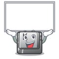 Up board button K isolated with the mascot