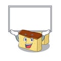 Up board castella cake isolated in the cartoon