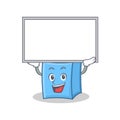 Up board eraser character mascot style