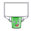 Up board green smoothie character cartoon