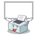 Up board printer character cartoon style