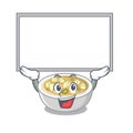 Up board wonton soup in the mascot shape