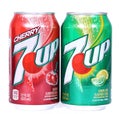 7Up Cherry and 7Up Lemon Lime Royalty Free Stock Photo