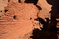 Up Close with an Ancient Red Rock Wall Royalty Free Stock Photo
