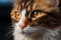 Up close cat portrait showcases intricate beauty with stunning clarity Royalty Free Stock Photo