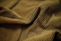 up close color olive golden dark cloth durable fabric ribbed cotton natural design space background elegant texture surface