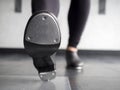 Heel toe in tap shoes in dance class Royalty Free Stock Photo