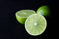 Up close lime slice in low light