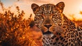 Up Close with Majestic African Wildlife. Generative Ai