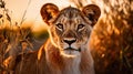 Up Close with Majestic African Wildlife. Generative Ai