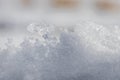 A macro shot of a pile of snow Royalty Free Stock Photo