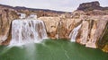 Up close to Shoshone Falls from aerial view in Idaho Royalty Free Stock Photo