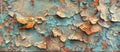 Detailed Close-Up of Peeling Paint on Wall Royalty Free Stock Photo