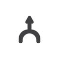 Up direction arrow vector icon Royalty Free Stock Photo