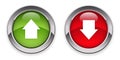 Up and down arrow Button Icon Glossy 3D Royalty Free Stock Photo