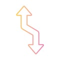 Up and down arrow gradient style icon vector design Royalty Free Stock Photo