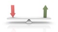 Up Down Arrows Balance Royalty Free Stock Photo