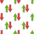 Up Down Arrows Flat Icon Seamless Pattern