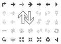 Up and down arrows icon. Arrow illustration icons set.