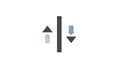 Up Down Arrows Icon for Upload Download Concept Royalty Free Stock Photo