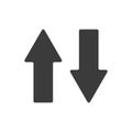 Up and down arrows vector icon