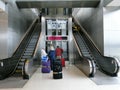 Up and down empty escalator Royalty Free Stock Photo