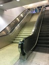 Up and down escalators side by side Royalty Free Stock Photo