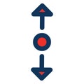 Up and down expand, expand, Isolated Vector Icon which can be easily modified or edited