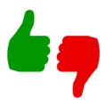 Up and down index finger - vector