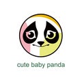 cute baby panda cool cute baby panda cool design vector illustration