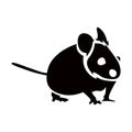 line art Vector little mouse design siluet