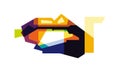 colorful lip illustration design wpap popart Royalty Free Stock Photo