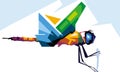 Dragonfly illustration design with special colorful colors