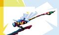 colorful pop art dragonfly illustration design