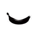illustration design of fresh banana silhouette