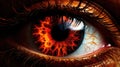 up fire eye Royalty Free Stock Photo
