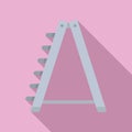 Up ladder icon flat vector. Step construction