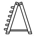 Up ladder icon outline vector. Step construction Royalty Free Stock Photo