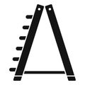 Up ladder icon simple vector. Step construction