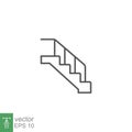 Up the ladder line style stairs icon. Trendy modern flat linear Royalty Free Stock Photo