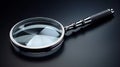 up magnifying glass gray Royalty Free Stock Photo